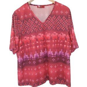 Un Deux Trois  | Floral Short Sleeve Blouse